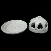 Incense Cone Holder - Ceramic - White