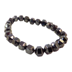 Medium Hexagonal Links Magnetic Hematite Bracelet