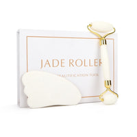 Duel Jade Roller Gua Sha Face-lift Set Facial Massage Roller