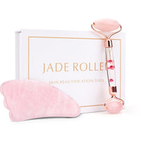 Duel Jade Roller Gua Sha Face-lift Set Facial Massage Roller