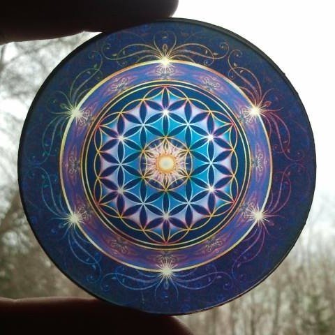 Spiritual Energy Disc: Purple Flower of Life
