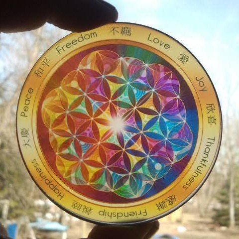 Spiritual Energy Disc: Golden Flower of Life