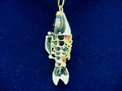 Fish for Abundance Pendant with Chain (Black)