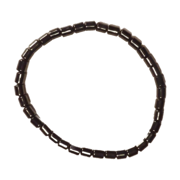 Medium Cylindrical Links Non-Magnetic Hematite Bracelet