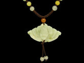 Jade Bat with Coin Necklace