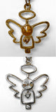 Guardian Angel with Halo Pendant (Gold Colored)