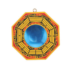 Concave Yellow and Black Bagua Mirror
