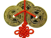 Three Coins Amulet With Mystic Knot