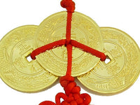 Three Coins Amulet With Mystic Knot