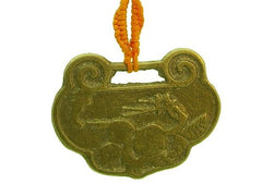 Vintage Feng Shui Lock Coin Amulet Wealth Magnifier