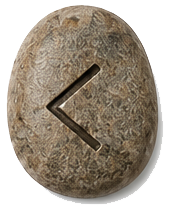 KAUNAZ rune stone