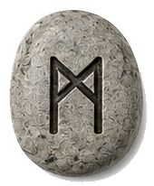 MANNAZ rune stone