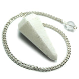 White Agate 6 Sided Pendulum