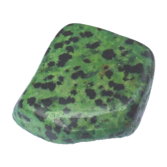 Green with online black spots stone