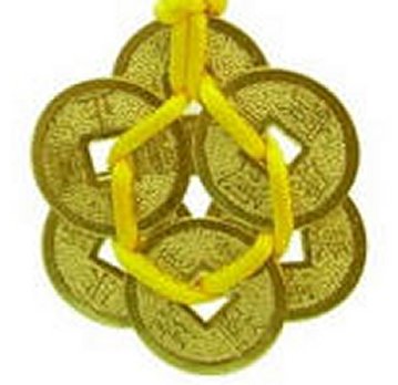 Six Gold Coins Talisman Hanging