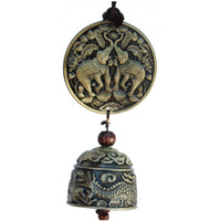 Elephant Bell on Brown Cord