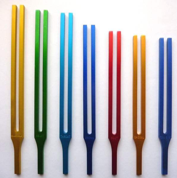 Chakra Tuning Forks with Color Therapy