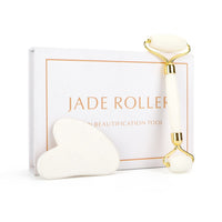 Duel Jade Roller Gua Sha Face-lift Set Facial Massage Roller