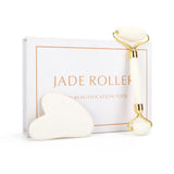 Duel Jade Roller Gua Sha Face-lift Set Facial Massage Roller