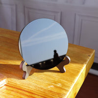 Black Obsidian Scrying Mirror With Pedestal
