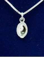 Yin Yang Pendant with Rhodium Plated Chain
