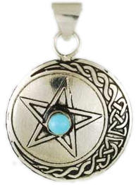 Pentagram Moon Pendant