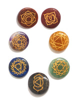 Engraved Chakra Therapy Disc Set