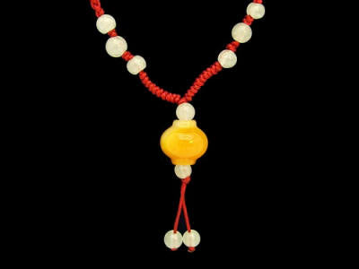 Yellow Jasper Lantern Necklace