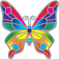 Rainbow Butterfly Sundreamer Leadlight