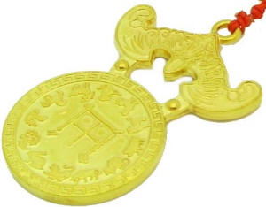 Golden Bat Coin Amulet
