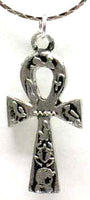 Egyptian Ankh Pendant with Hieroglyphics