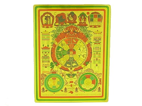 Mandala Print Talisman with Universal Tortoise