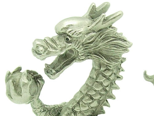 Pewter Victory Dragon Grasping Wealth