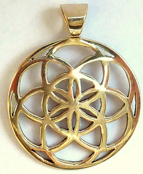 Sacred Geometry Solar Mandala Pendant - Sterling Silver