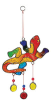 Gecko Hanging Wood Resin Decoration
