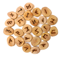 Boxwood Wooden Rune Stones - Complete Set