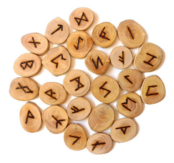 Boxwood Wooden Rune Stones - Complete Set